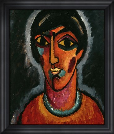 Framed Byzantine Woman with Pale Lips, 1935 Print
