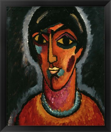 Framed Byzantine Woman with Pale Lips, 1935 Print
