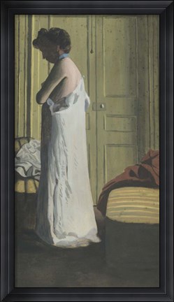 Framed Woman Removing her Chemise, c. 1900 Print