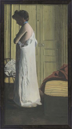 Framed Woman Removing her Chemise, c. 1900 Print