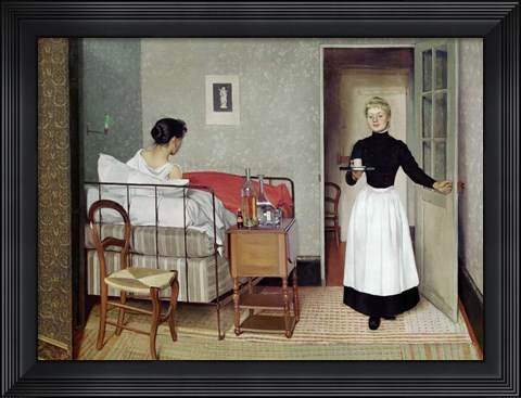 Framed Sick Patient (Helene Chatenay), 1892 Print