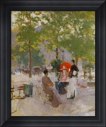 Framed Open-air Parisian Cafe Print