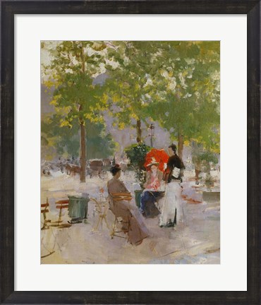 Framed Open-air Parisian Cafe Print
