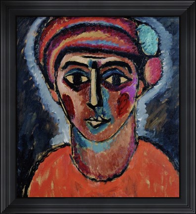 Framed Head of a Youth, 1912 Print