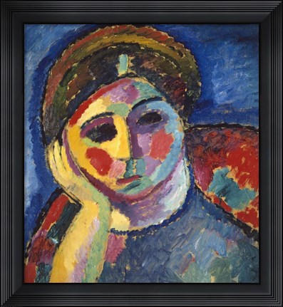 Framed Woman Meditating, c. 1912 Print