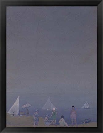 Framed Three Sailboats Print