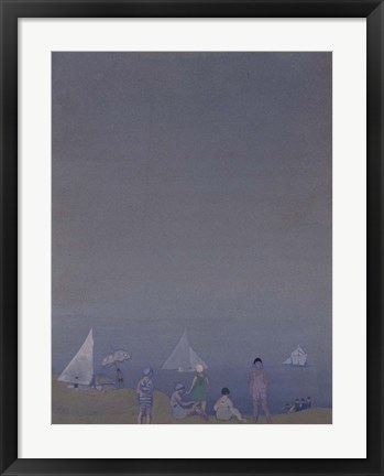 Framed Three Sailboats Print