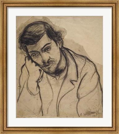 Framed Utrillo Pensive, 1911 Print