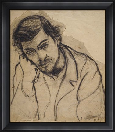 Framed Utrillo Pensive, 1911 Print