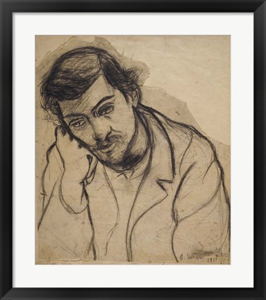 Framed Utrillo Pensive, 1911 Print