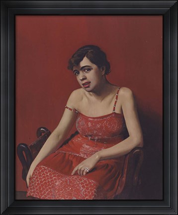 Framed Romanian in a Red Dress, 1924 Print
