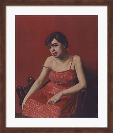 Framed Romanian in a Red Dress, 1924 Print