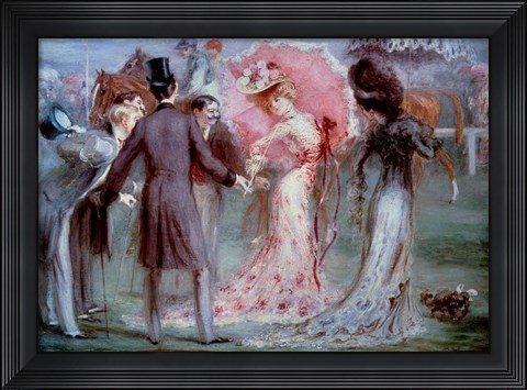 Framed Weighing of the Horses Print