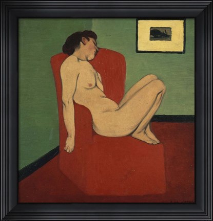 Framed Woman Seated in an Armchair Print