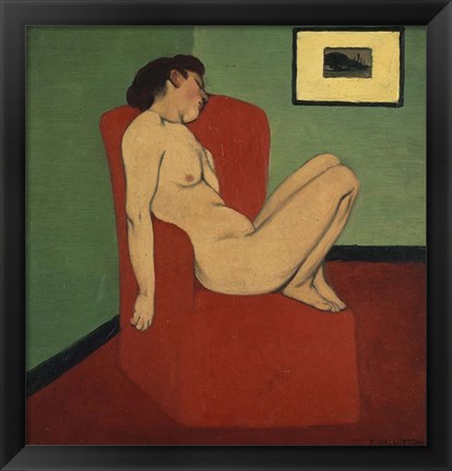 Framed Woman Seated in an Armchair Print