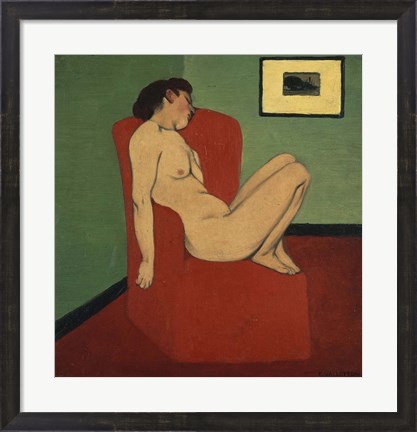 Framed Woman Seated in an Armchair Print