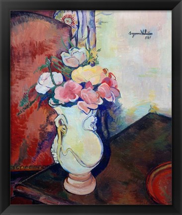 Framed Vase of Flowers, 1938 Print