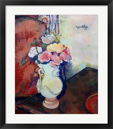 Framed Vase of Flowers, 1938 Print