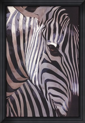 Framed Zebra Stripes Print