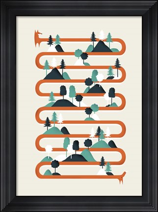 Framed Foxy Stripes Print