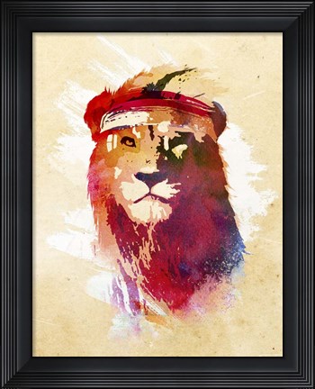 Framed Gym Lion Print