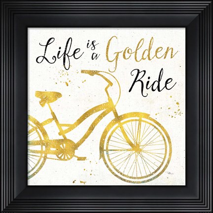 Framed Golden Ride I Print