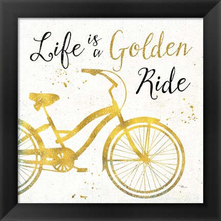 Framed Golden Ride I Print