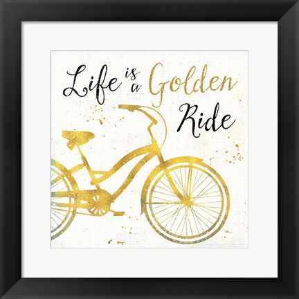 Framed Golden Ride I Print