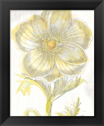 Framed Belle Fleur Yellow II Crop Print