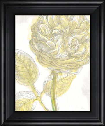 Framed Belle Fleur Yellow III Crop Print