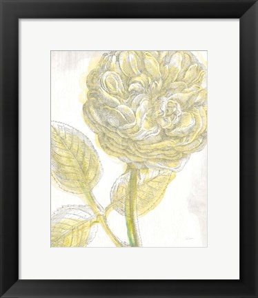 Framed Belle Fleur Yellow III Crop Print