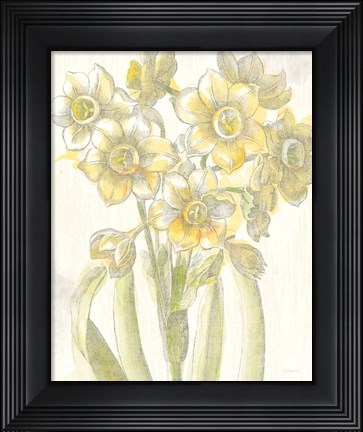 Framed Belle Fleur Yellow IV Crop Print