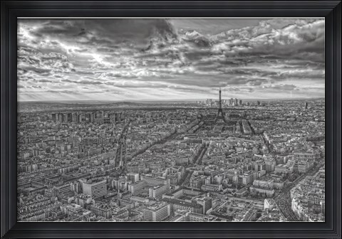 Framed Overlooking Paris Print
