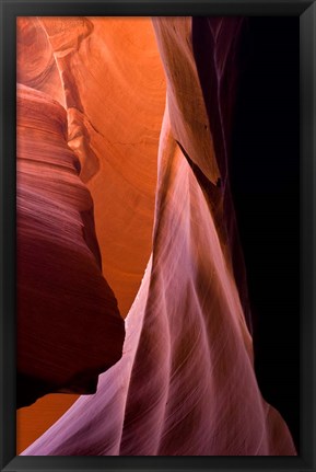 Framed Upper Antelope Canyon, Eroded Sandstone Print