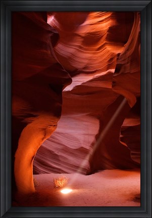 Framed Antelope Canyon Sunbeam Print