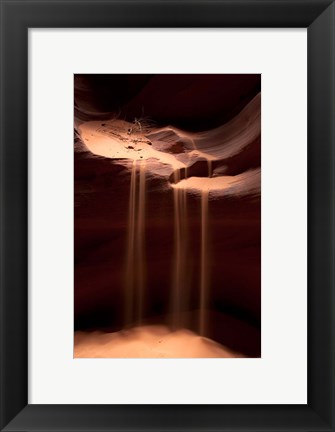 Framed Sand Flowing in Antelope Canyon, Arizona Print