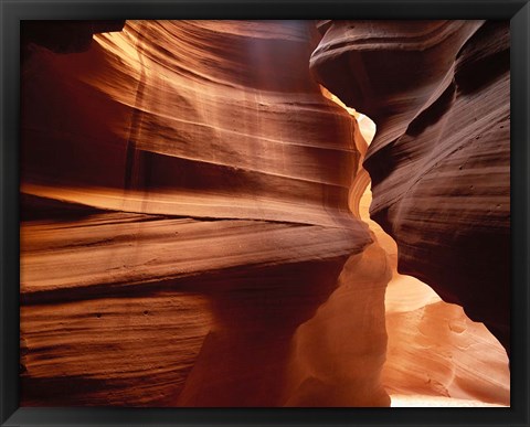 Framed Upper Antelope Canyon Slot, Canyon Interior Print