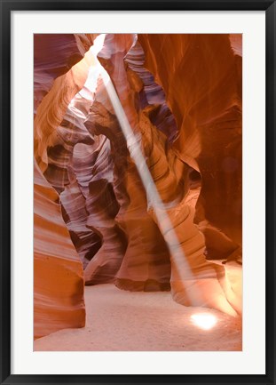 Framed Sunbeam Illuminates Upper Antelope Canyon Print