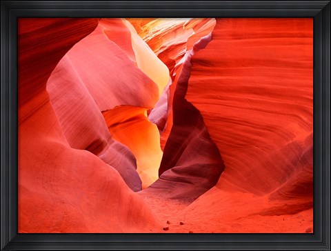 Framed Glowing Sandstone Walls, Lower Antelope Canyon Print