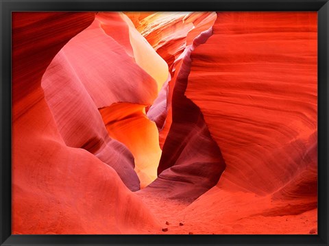 Framed Glowing Sandstone Walls, Lower Antelope Canyon Print