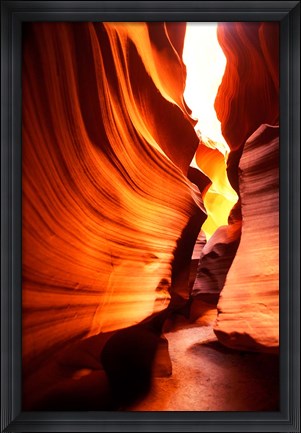 Framed Antelope Canyon Silhouettes in Page, Arizona Print