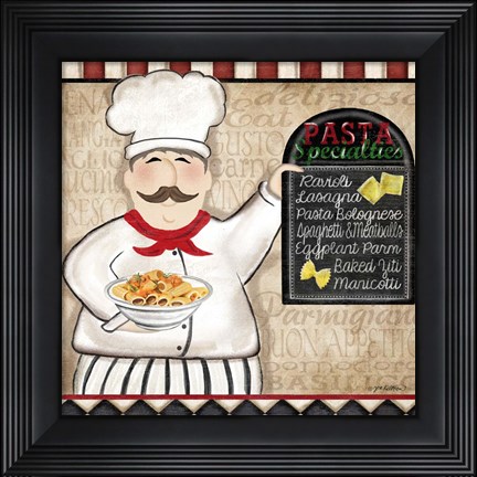 Framed Pasta Chef Print