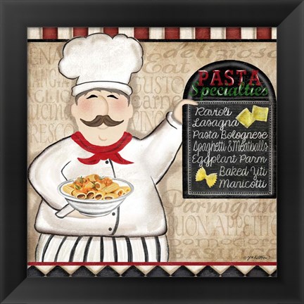 Framed Pasta Chef Print