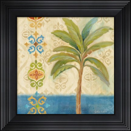 Framed Ikat Palm I Print