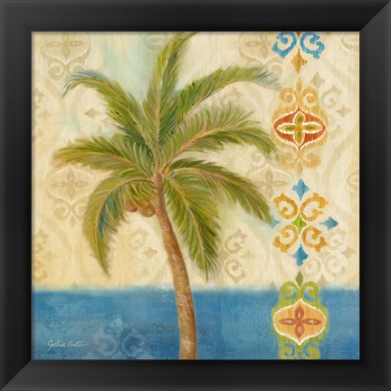 Framed Ikat Palm II Print