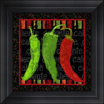 Framed Spicy Peppers I Print