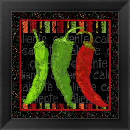 Framed Spicy Peppers I Print