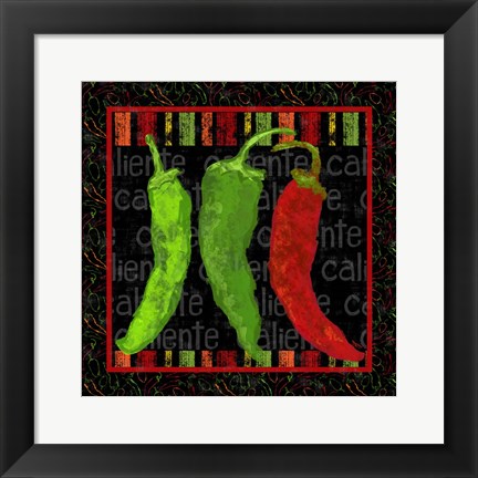 Framed Spicy Peppers I Print