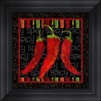 Framed Spicy Peppers II Print