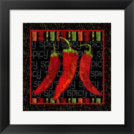 Framed Spicy Peppers II Print